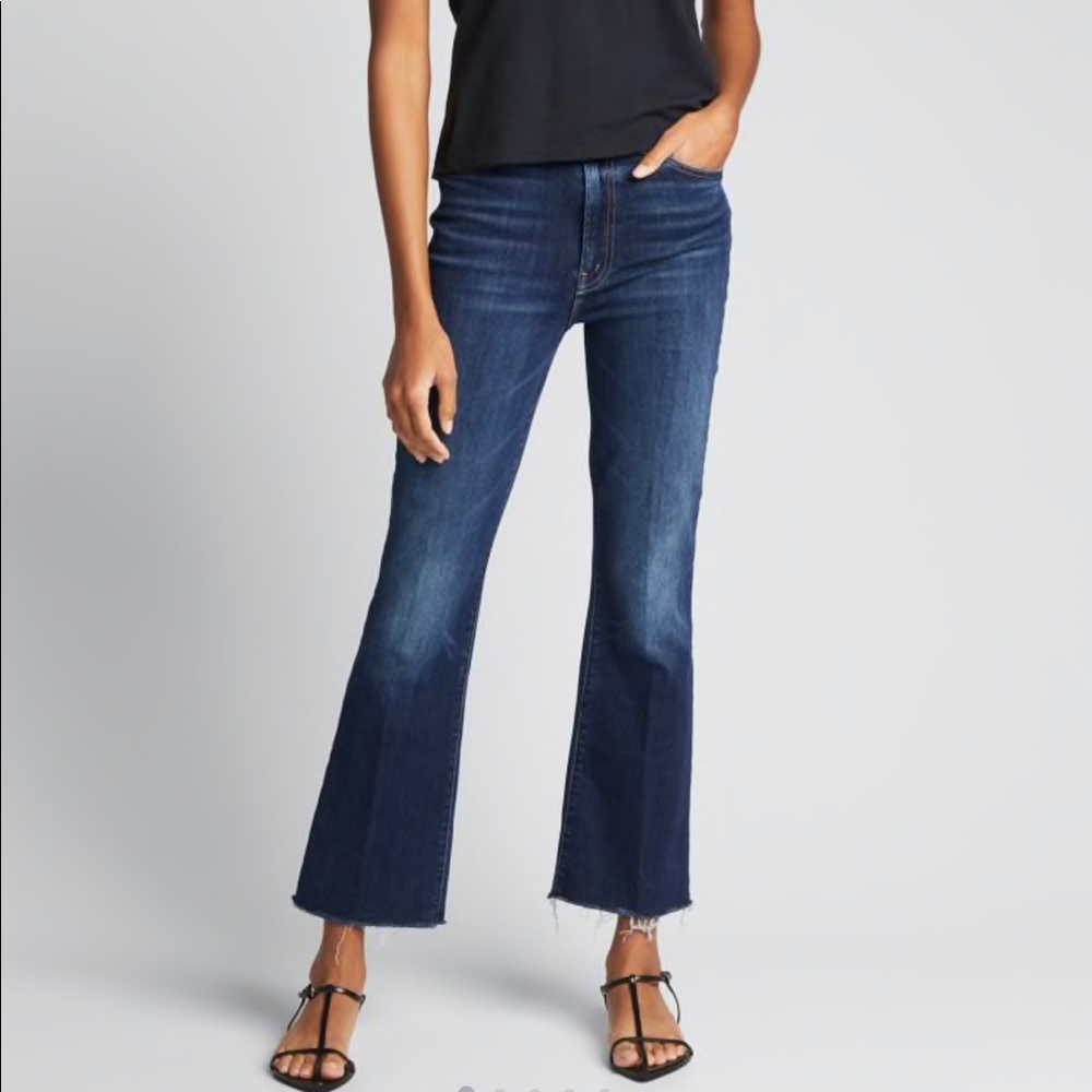 Mother Hustler ankle fray jeans